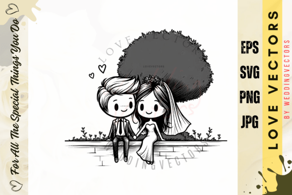 C325: Elegant Line Art for Wedding Designs