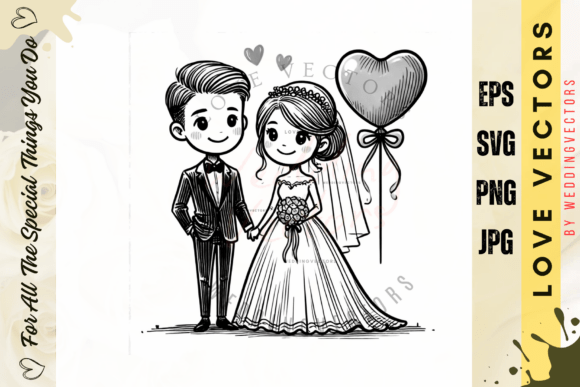 Capturing Forever: The Art of Wedding Couple and Love Vectors