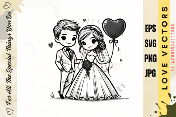 Capturing Matrimonial Bliss with Vector Art
