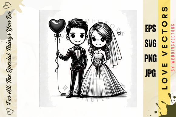 Capturing Romance: The C3888 Wedding Vector Collection