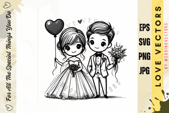 Crafting Timeless Romance with Wedding Couple and Love Vectors