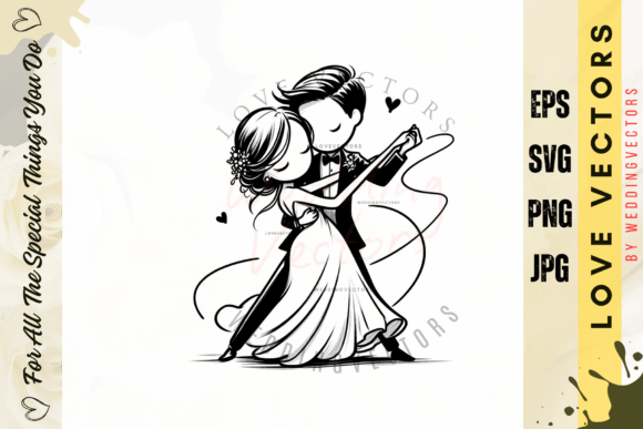 Elevate Your Designs with Wedding Couple and Love Vectors - C3903
