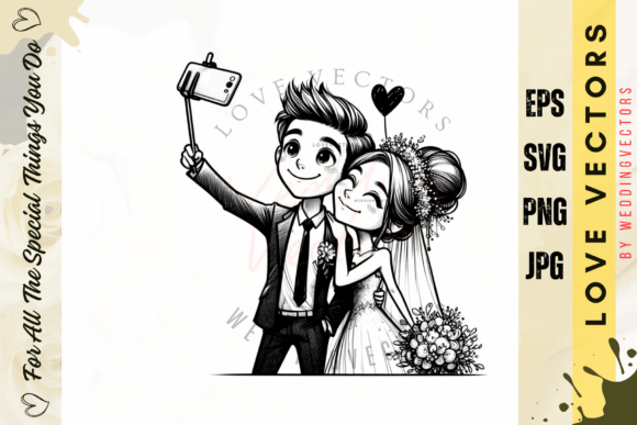 Timeless Romance: Using Wedding Couple & Love Vectors
