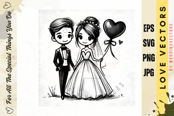 Wedding Couple and Love Vectors: A Designer's Asset