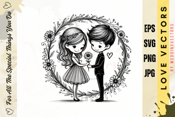 Wedding Couple and Love Vectors - C2716: A Designer's Guide