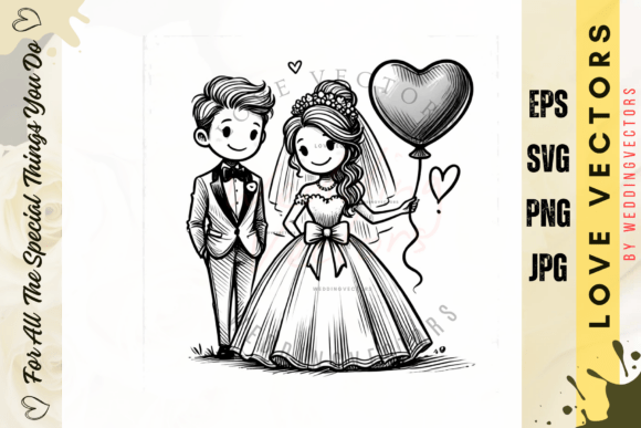 Wedding Couple and Love Vectors - C3259: A Designer's Guide