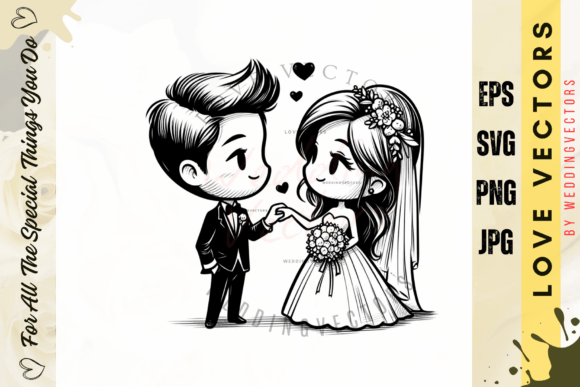 Wedding Couple and Love Vectors - C3634: A Designer's Guide