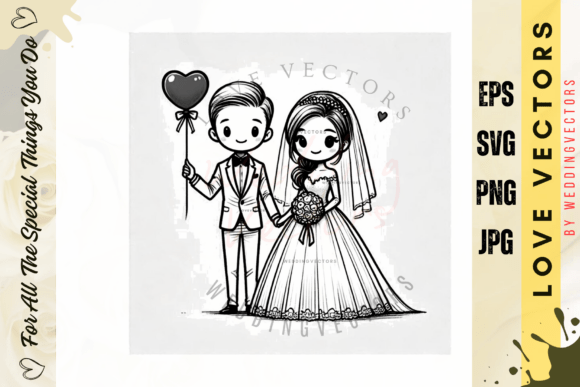 Wedding Couple and Love Vectors - C3641: A Guide for Designers