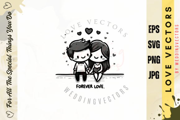 Wedding Couple and Love Vectors - C3720