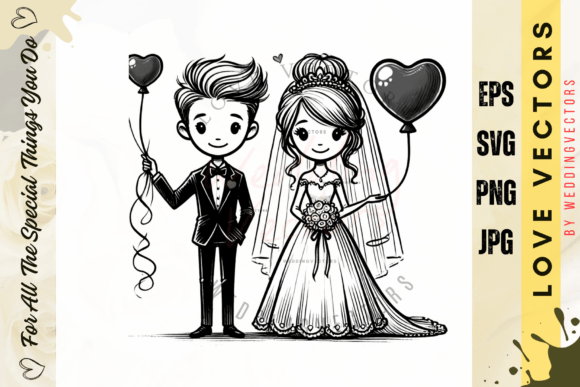 Wedding Couple and Love Vectors - C3773: A Designer's Guide