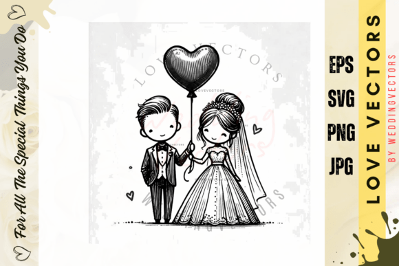 Wedding Couple and Love Vectors - C3775: A Designer's Guide