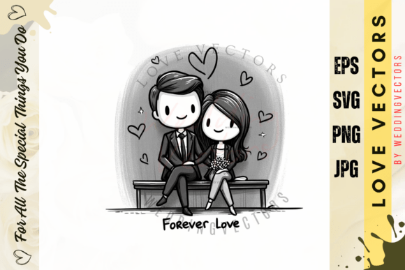 Wedding Couple and Love Vectors - C381: Your Design Guide