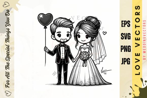 Wedding Couple and Love Vectors - C3868: A Designer's Review
