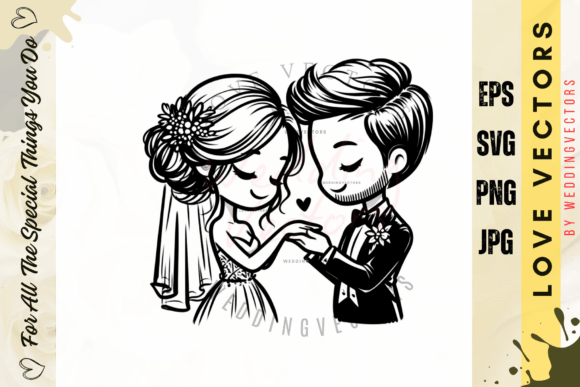 Wedding Couple and Love Vectors - C3869: A Designer's Guide