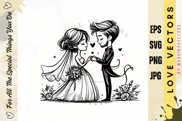 Wedding Couple and Love Vectors - C3893: Elevate Your Designs
