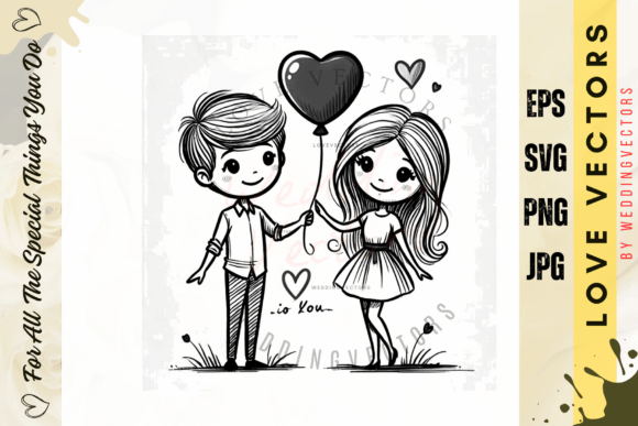 Wedding Couple and Love Vectors: Capturing Elegant Romance