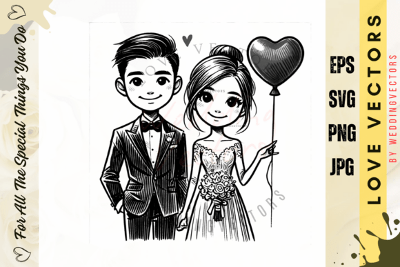 Wedding Couple and Love Vectors: Elevate Your Designs