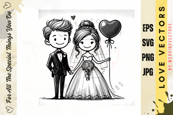 Wedding Couple & Love Vectors: The C3719 Artistry
